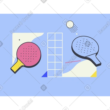 Playing table tennis  animated illustration in GIF, Lottie (JSON), AE