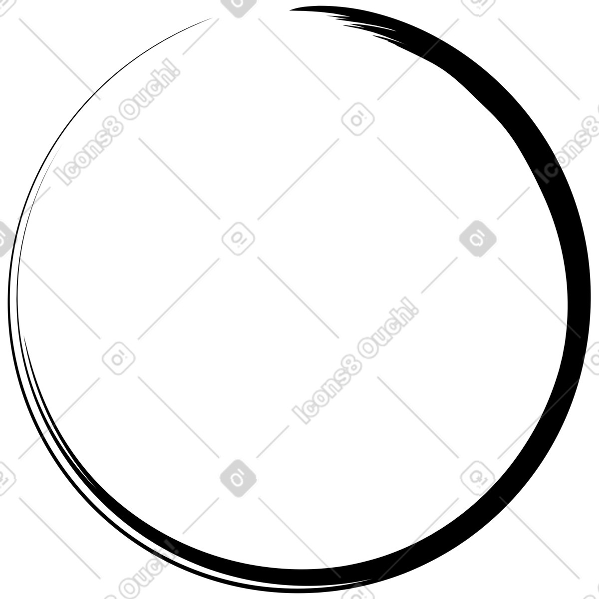 Twirl スタイルの Black round のイラストをPNG、SVG形式でダウンロード