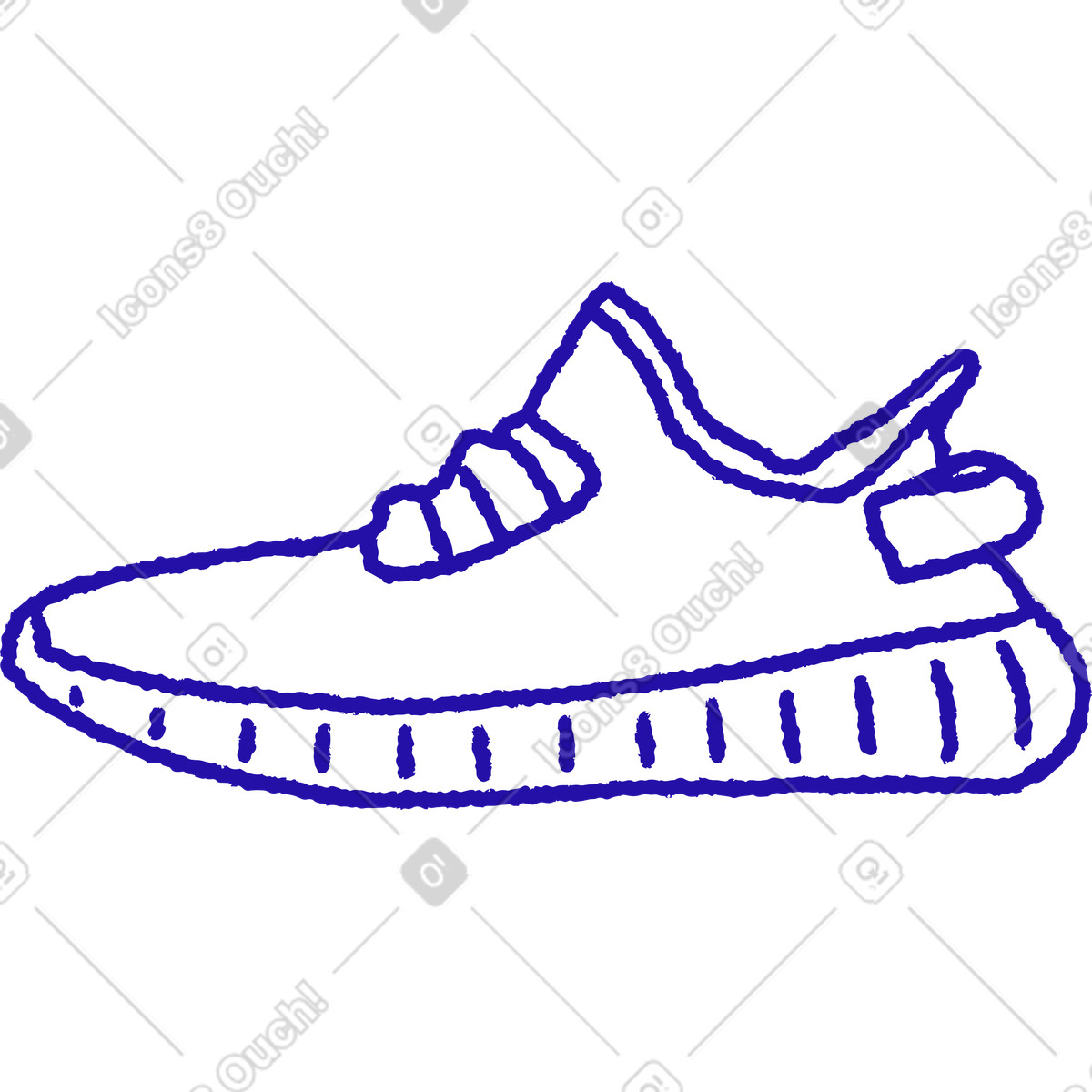 Sneaker illustration in Whimsy style download in PNG, SVG