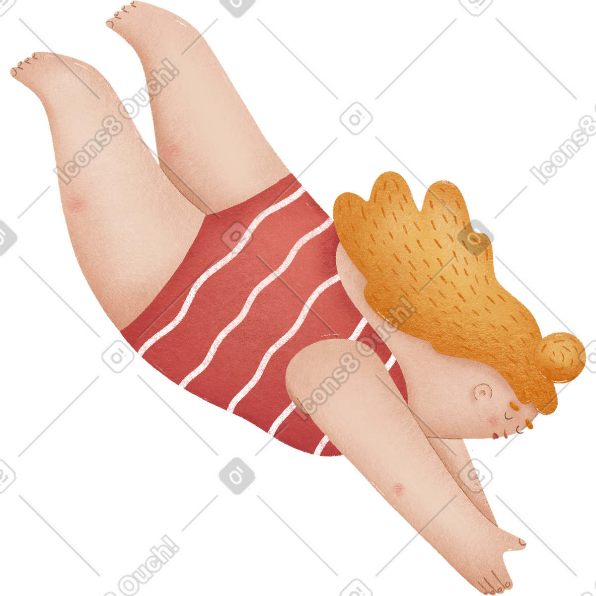 Иллюстрация Девушка в стиле Woolly — скачать в форматах PNG, SVG