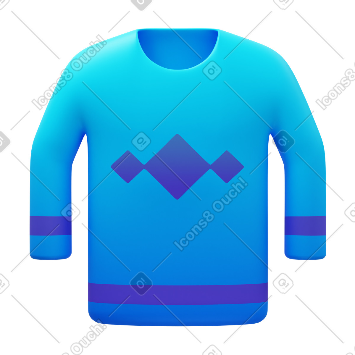 Ilustración Jumper en estilo 3D Fluency a descargar en PNG y SVG