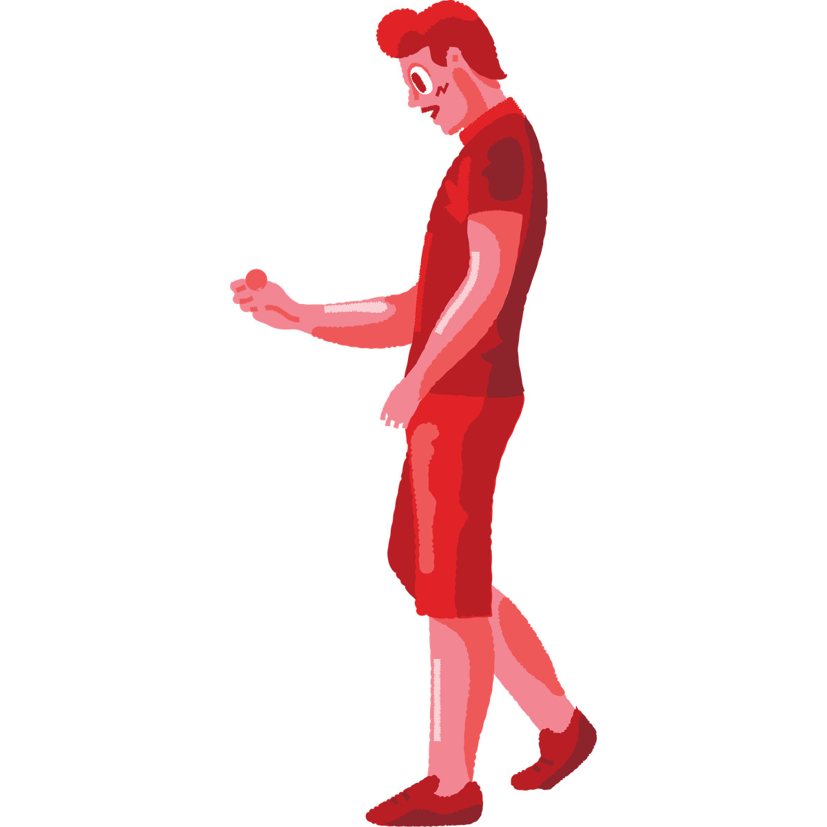 Cherry スタイルの Person in red clothes with bent arm のイラストをPNG、SVG形式でダウンロード