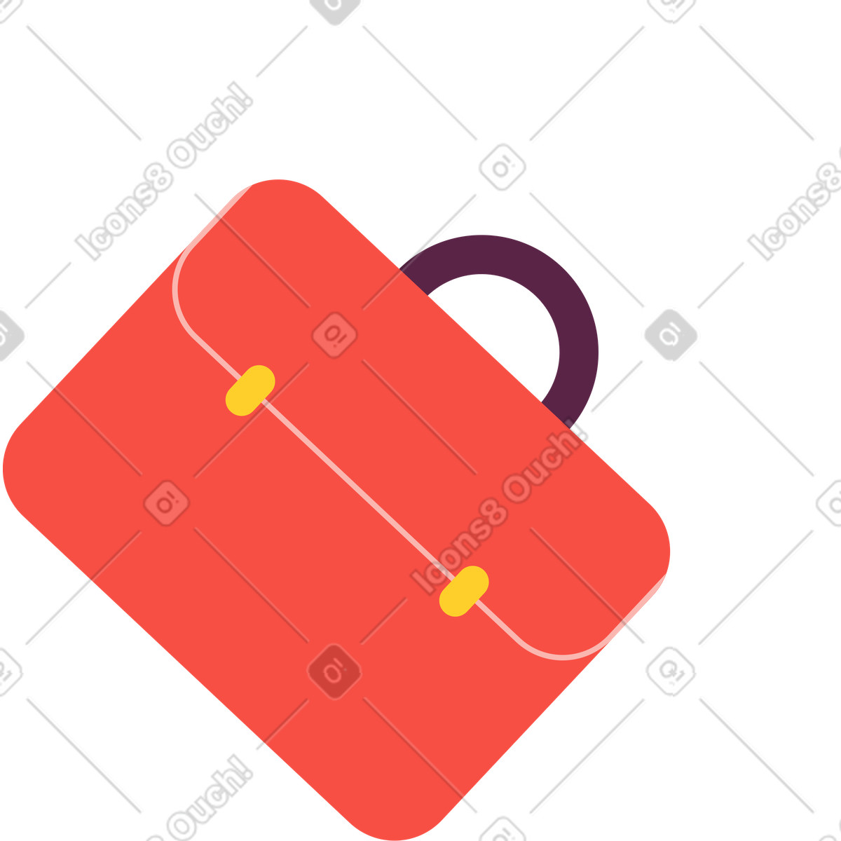 下载 Sammy 风格的 商人的红色公文包 插画，支持 PNG、SVG 格式