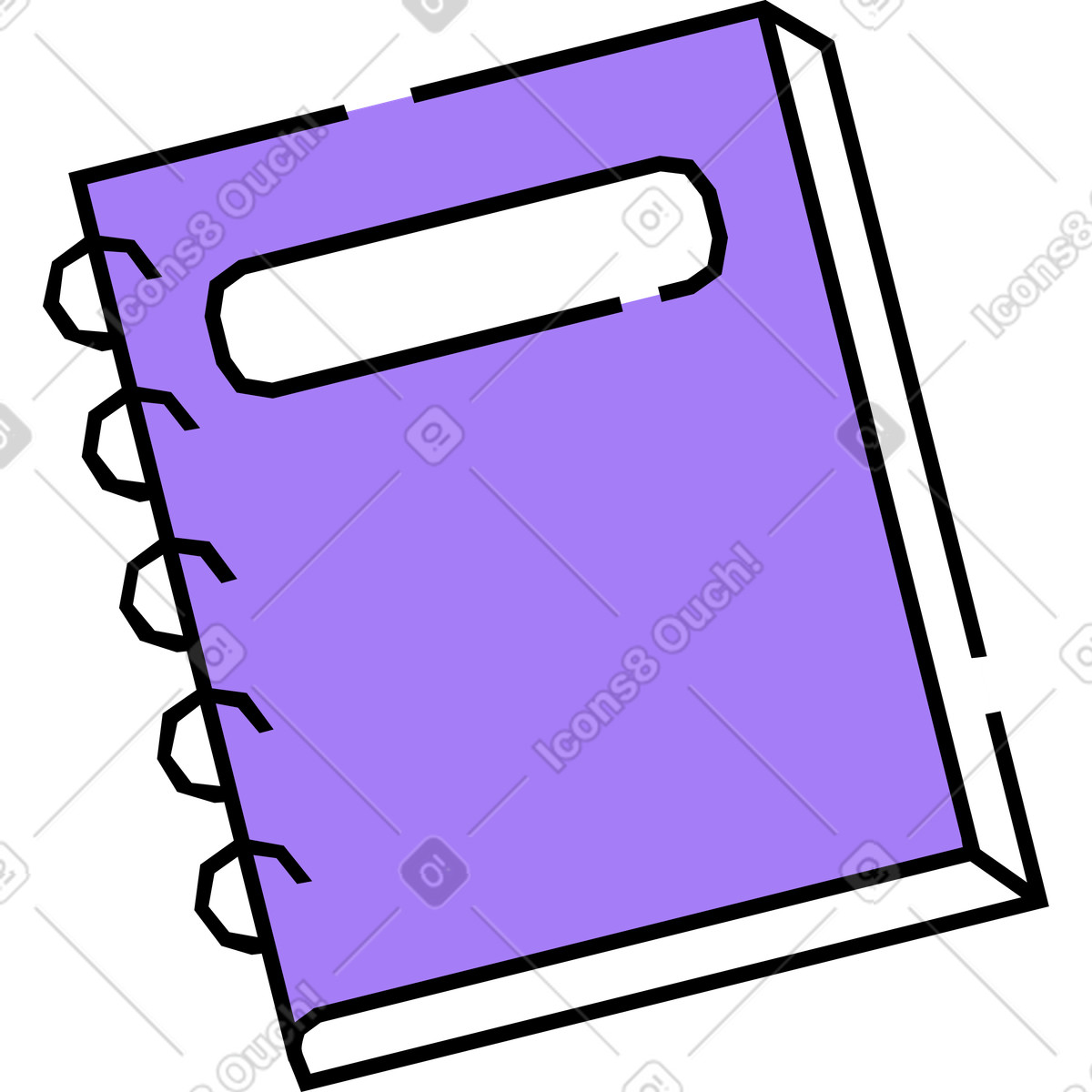 Иллюстрация Закрытый блокнот в стиле Amethyst — скачать в форматах PNG, SVG
