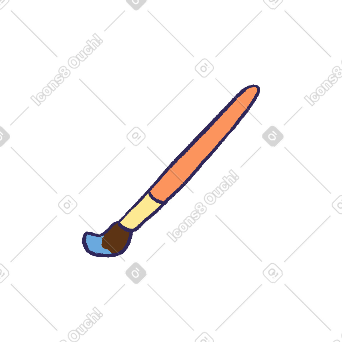 Illustration Brush dans le style Hue à télécharger aux formats PNG, SVG