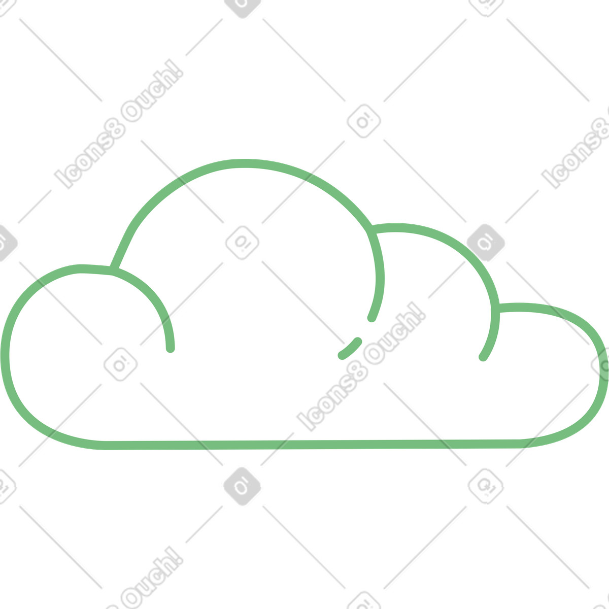 Illustration Nuage dans le style Stripy à télécharger aux formats PNG, SVG