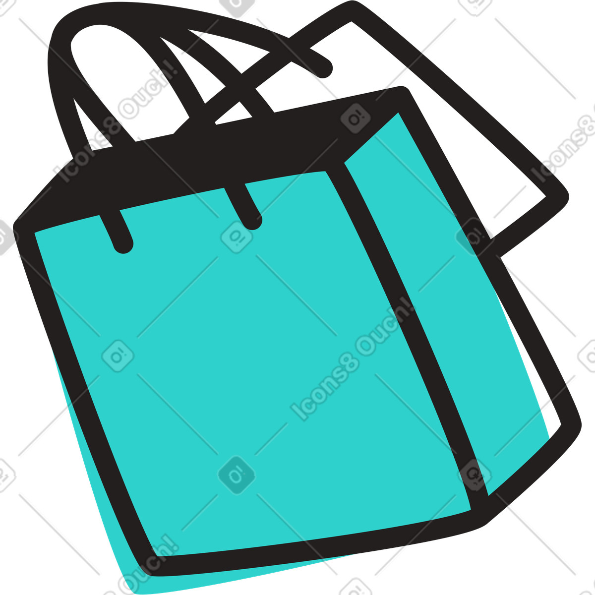 Shopping bags illustration in Little style download in PNG, SVG