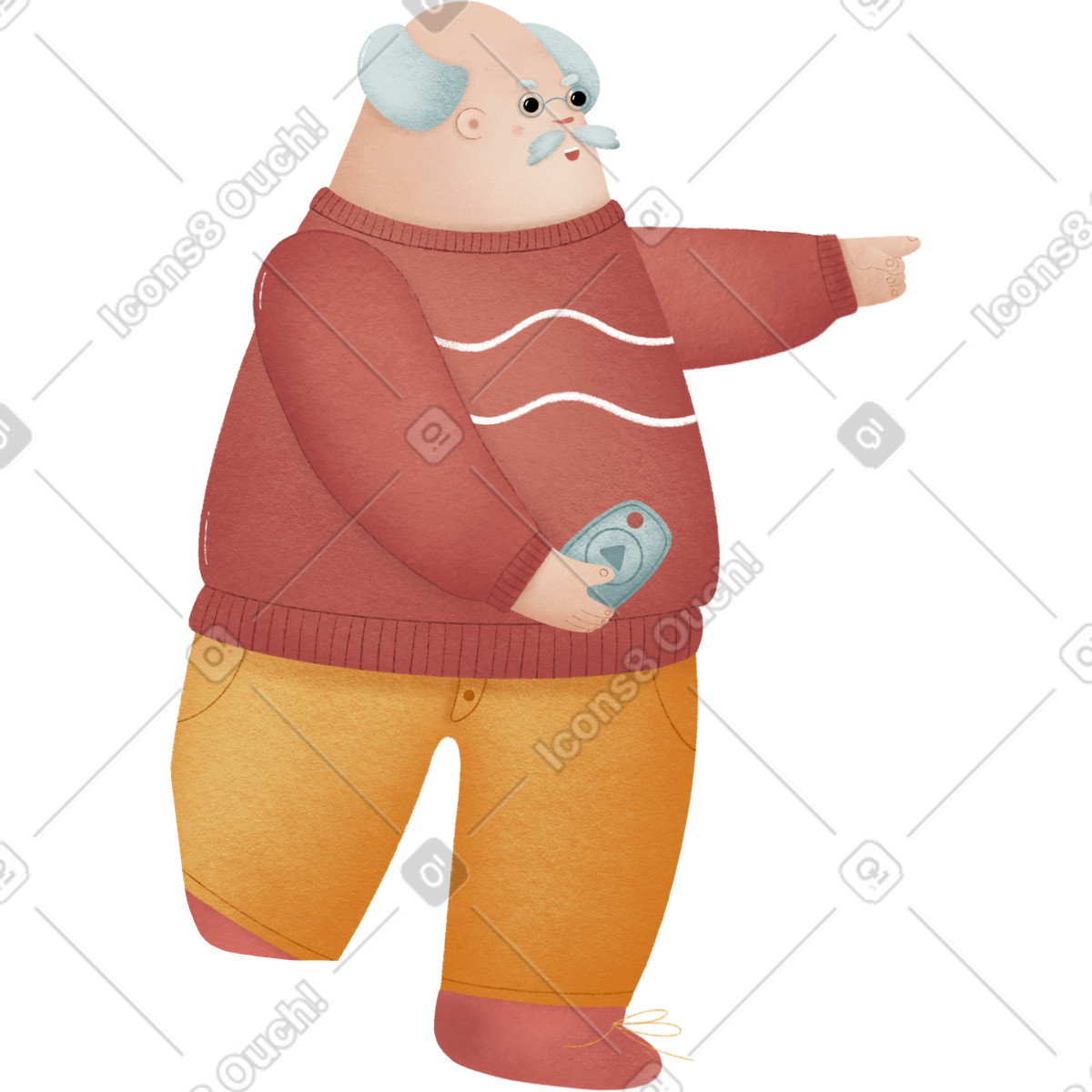 下载 Woolly 风格的 老人 插画，支持 PNG、SVG 格式