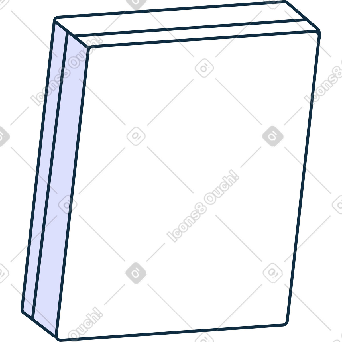 Ilustração de Livro branco em no estilo Bubble gum para baixar em PNG, SVG