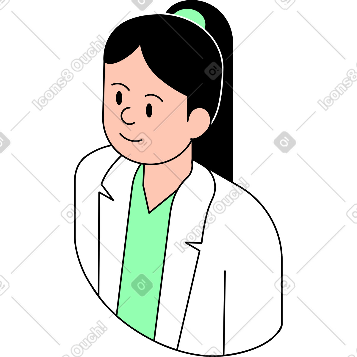 Ilustración Doctora en estilo Project a descargar en PNG y SVG