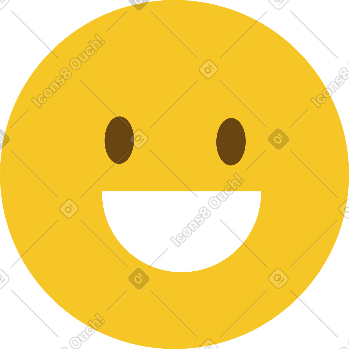 Ilustración Emoji sonriendo en estilo Catchy a descargar en PNG y SVG