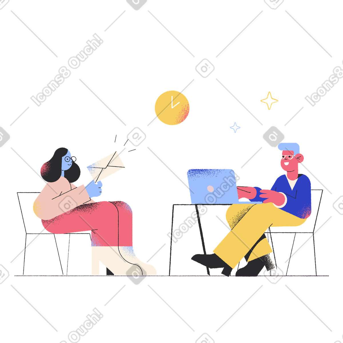 Messaging-Illustration im Pablo-Stil als Download in PNG, SVG