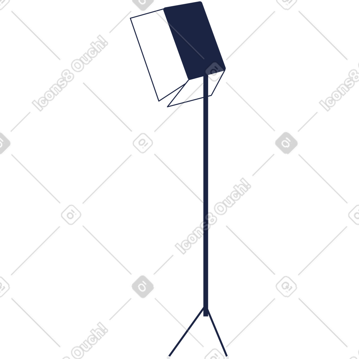 Ilustración Lámpara de estudio fotográfico en estilo Urban Line a descargar en PNG y SVG