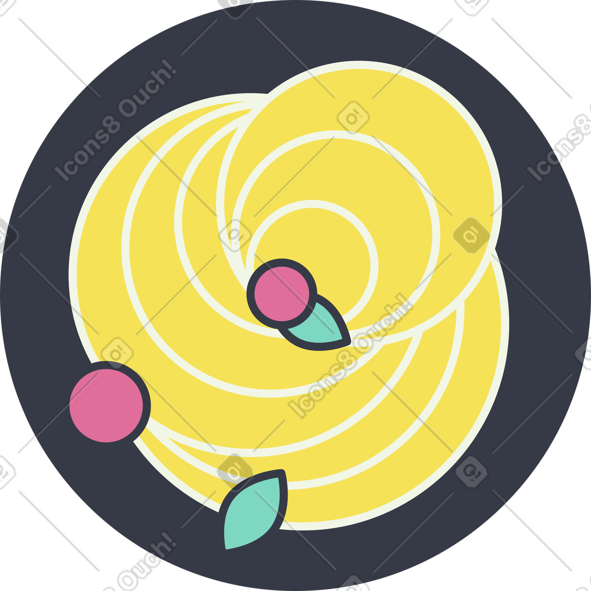 Ilustración Pasta en estilo Abstract a descargar en PNG y SVG