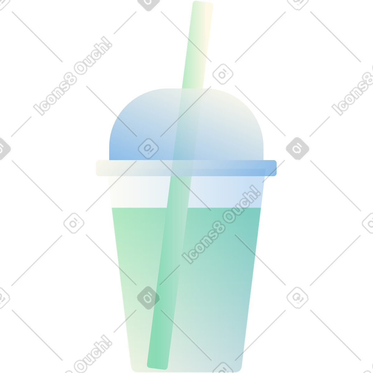 Ilustração de Copo com canudo em no estilo Beam para baixar em PNG, SVG