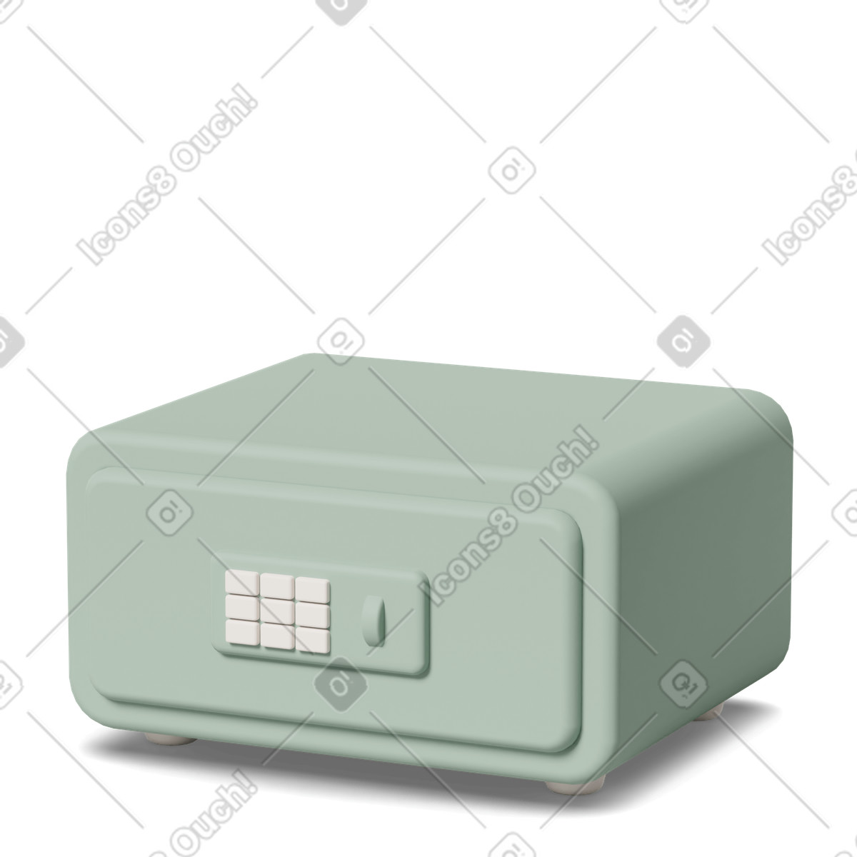 Home safe-Illustration im 3D Casual life-Stil als Download in PNG, SVG