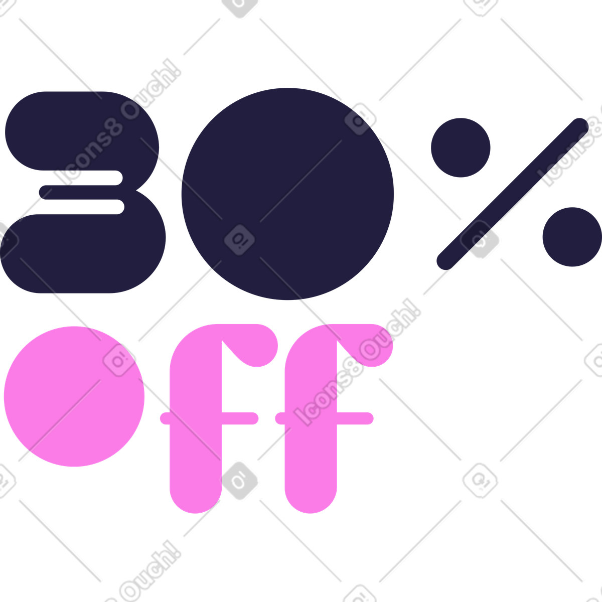 Mellow スタイルの 20％オフ のイラストをPNG、SVG形式でダウンロード