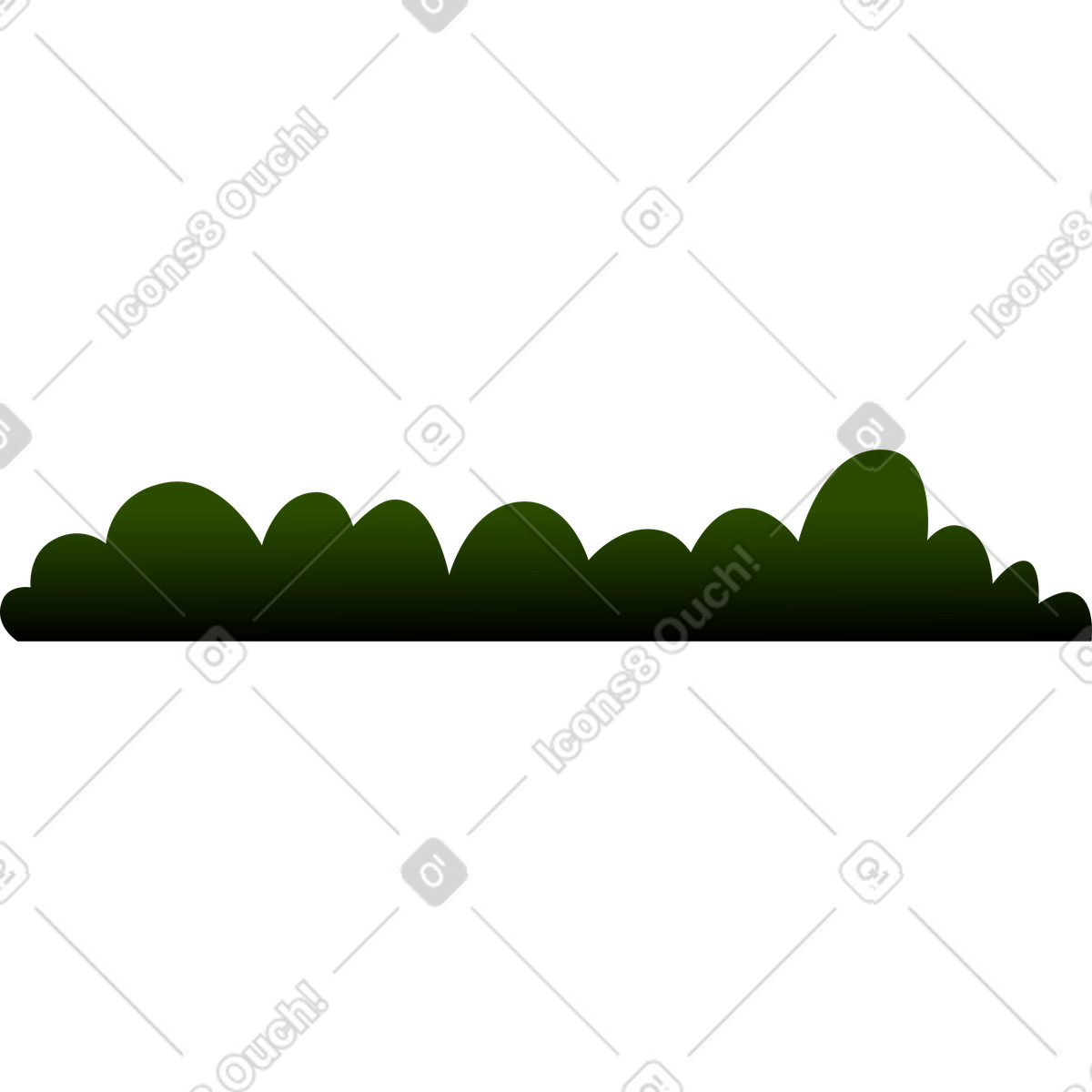 Illustration Buissons vert foncé dans le style Vivid à télécharger aux formats PNG, SVG