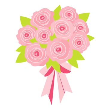 A wedding bouquet featuring multiple "blush pink roses" arranged elegantly in a circular shape. The roses are surrounded by lush green leaves that add contrast to the soft hues. The bouquet is tied together with a "satin ribbon" in a matching blush pink color, forming a neat bow at the front. The overall arrangement exudes a classic and romantic atmosphere, perfect for a wedding celebration.