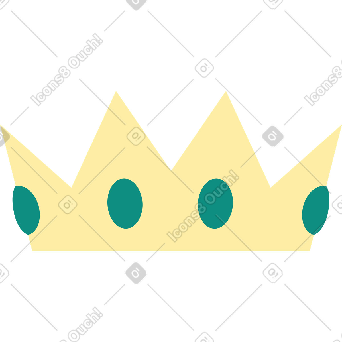 Krone-Illustration im Polar-Stil als Download in PNG, SVG