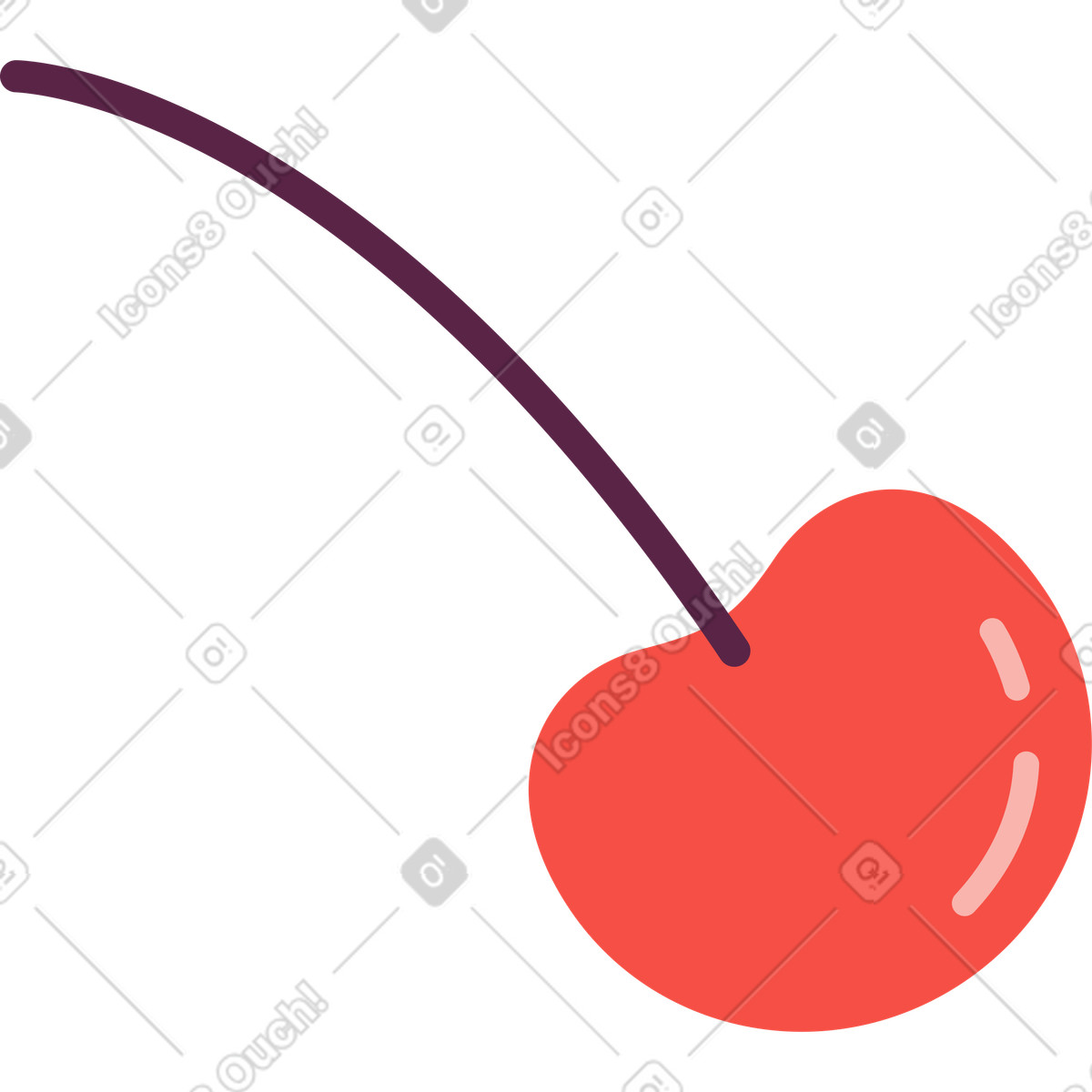 Cherry illustration in Sammy style download in PNG, SVG