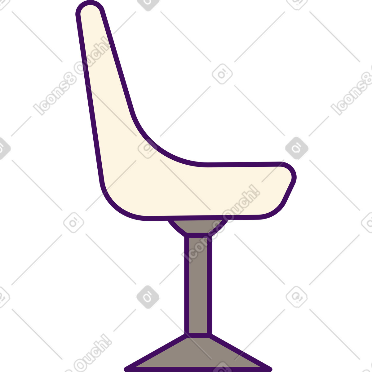 Sedia con schienale illustrazione in stile Simplistic scarica in PNG, SVG