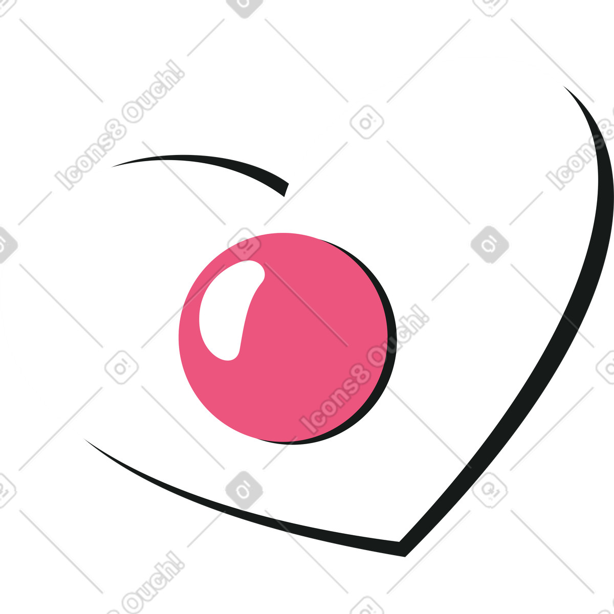 Ilustración Huevo frito en forma de corazon estilo Lounge a descargar PNG y SVG