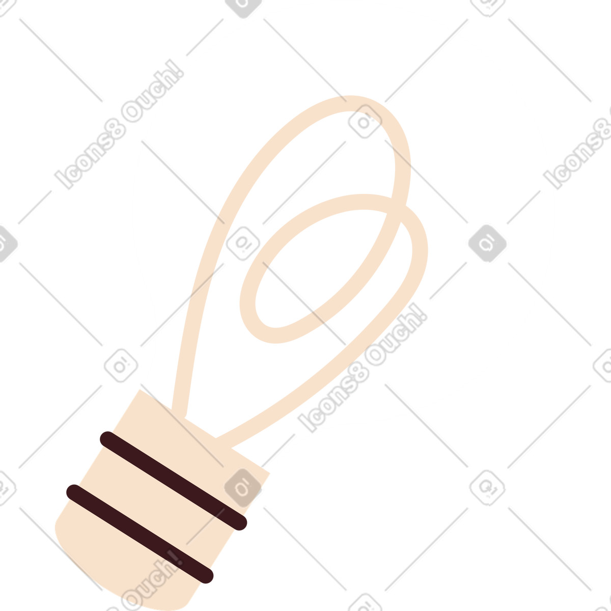 Illustration Lampe dans le style Folks à télécharger aux formats PNG, SVG