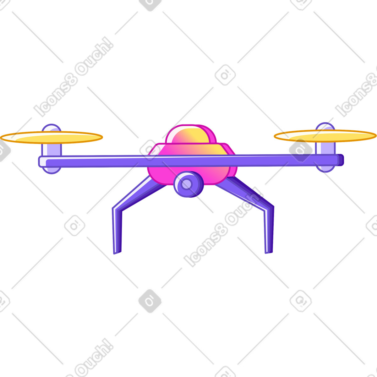 Rainbow スタイルの ドローン のイラストをPNG、SVG形式でダウンロード