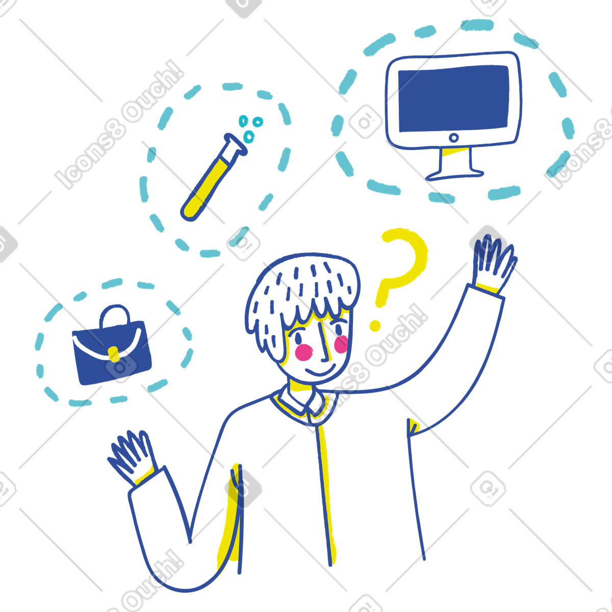 Scegliere una professione illustrazione in stile Lime scarica in PNG, SVG