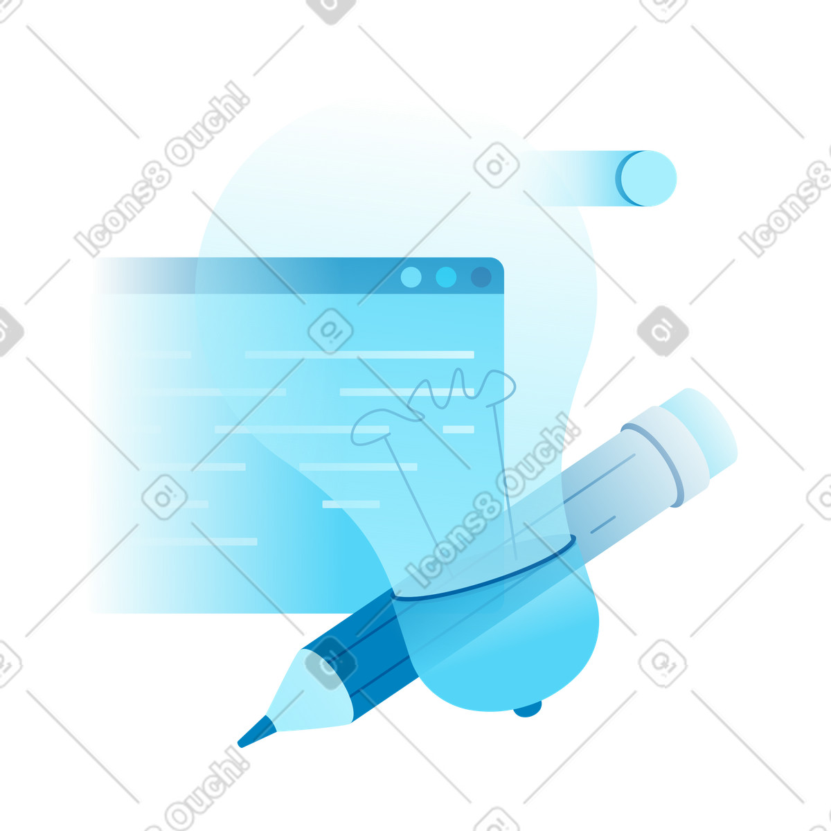 Ilustração de Brainstorming ideias e anotação delas em no estilo Icy para baixar em PNG, SVG