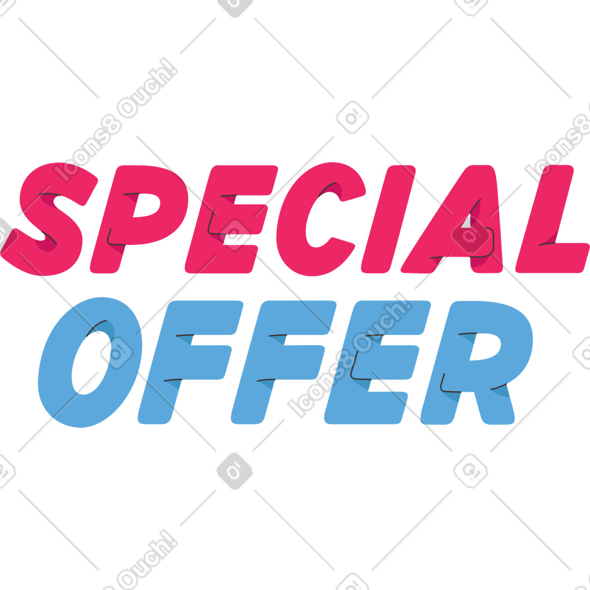 Special offer-Illustration im Dizzy-Stil als Download in PNG, SVG