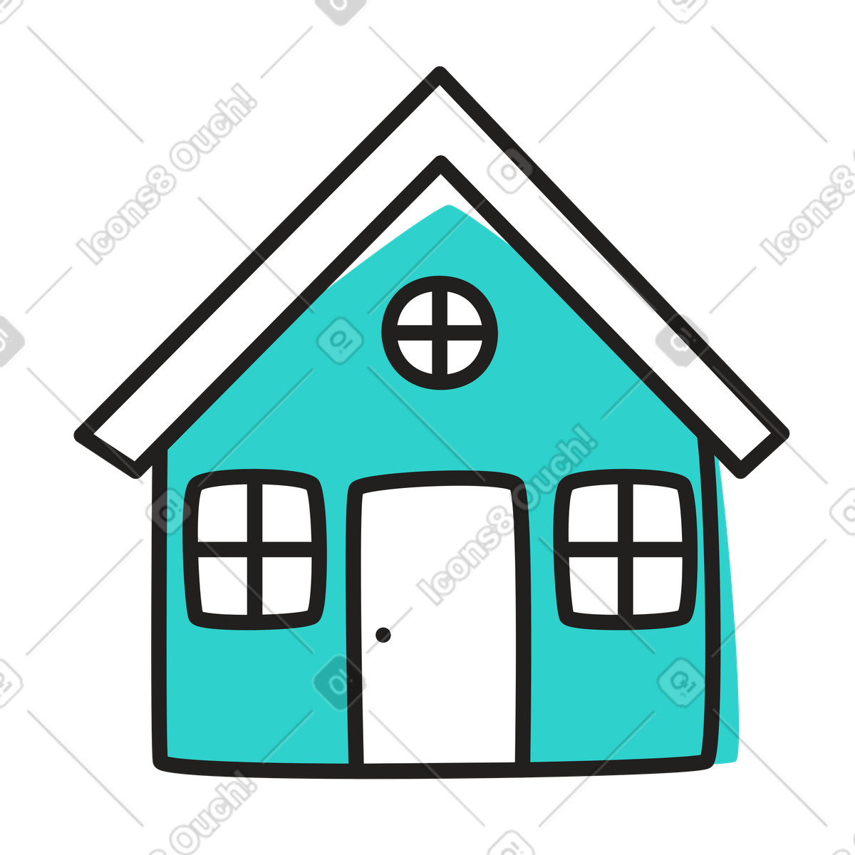 House illustration in PNG, SVG