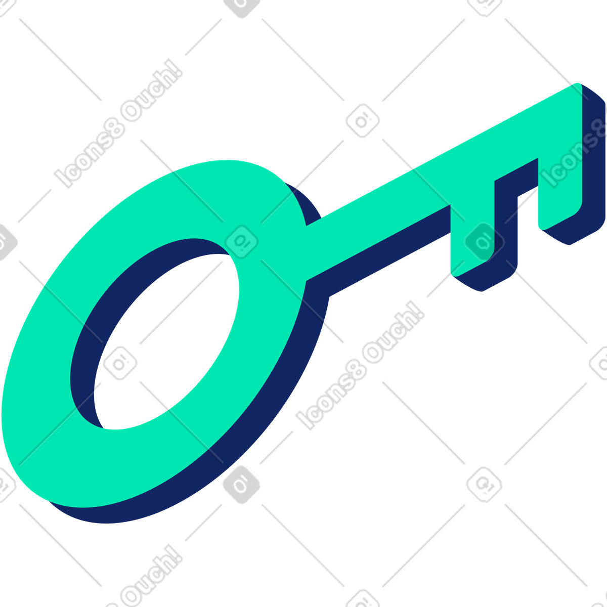 Chiave illustrazione in stile Cyborg scarica in PNG, SVG