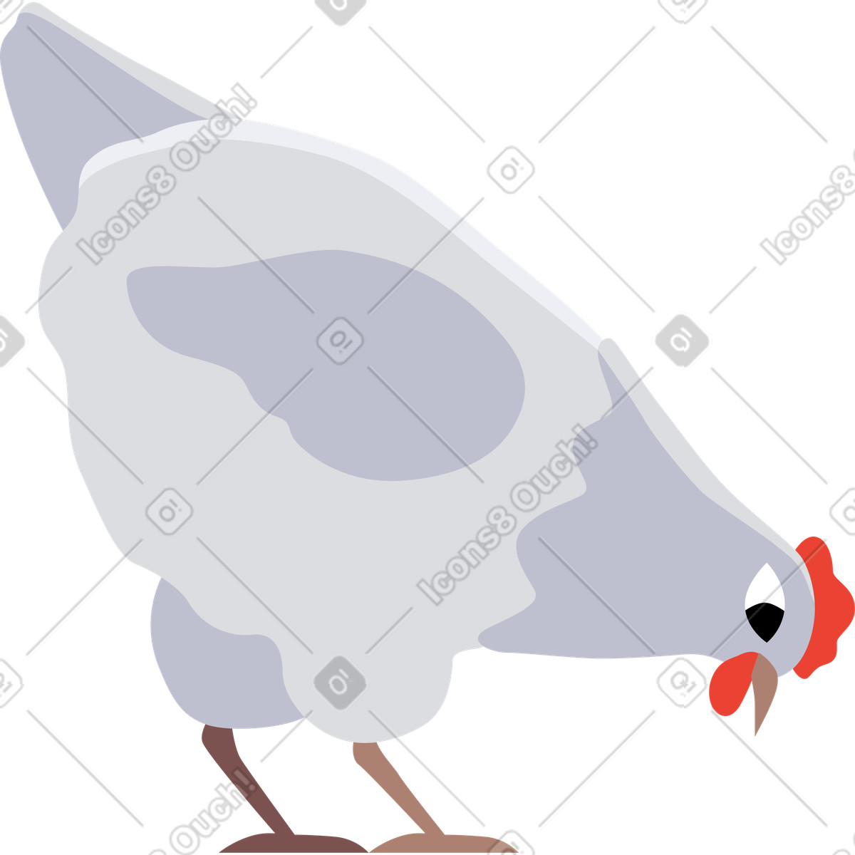 下载 Jaconda 风格的 鸡 插画，支持 PNG、SVG 格式