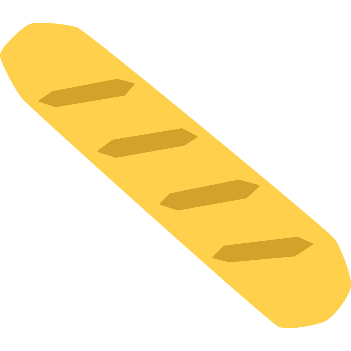 Bouncy スタイルの Baguette のイラストをPNG、SVG形式でダウンロード
