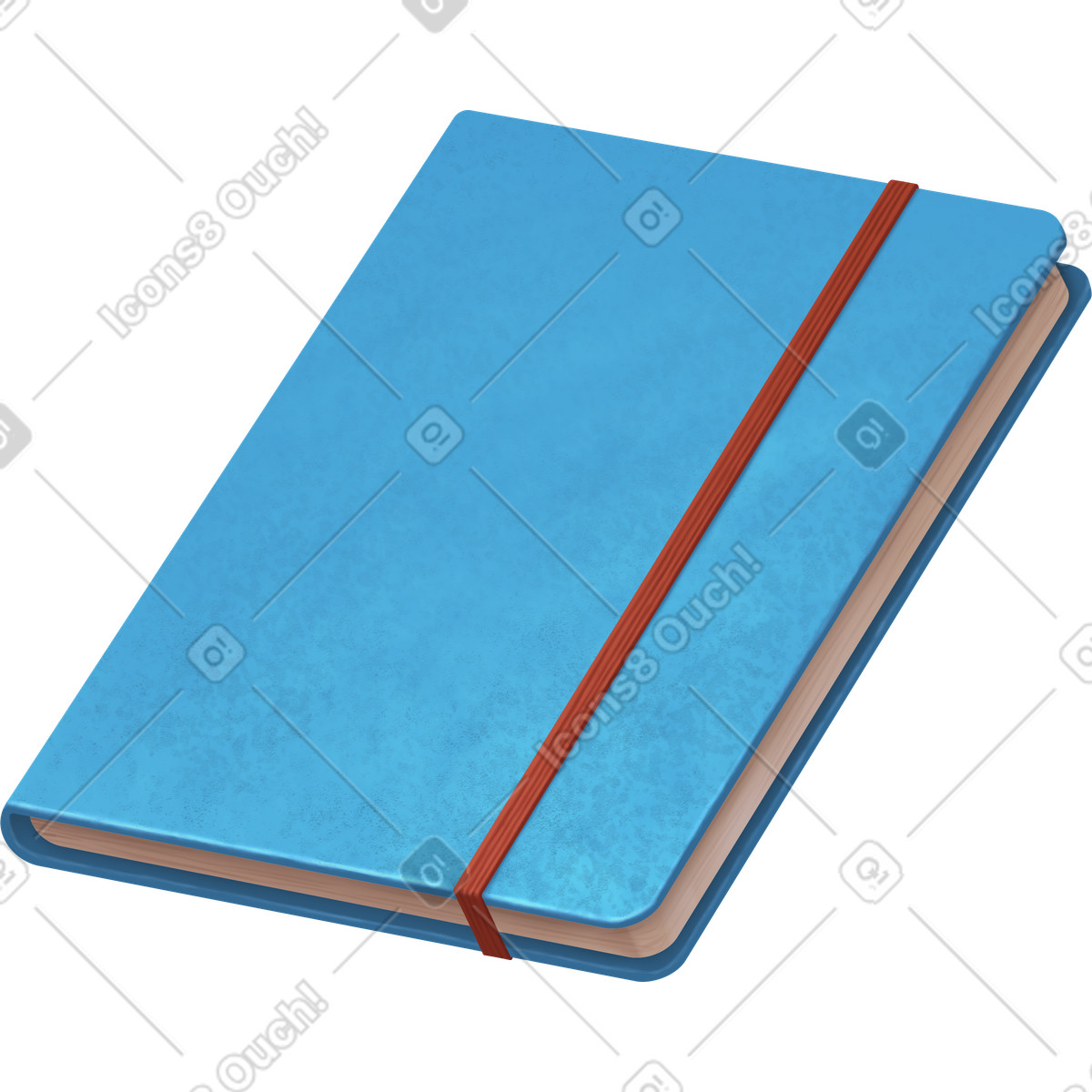 Ilustración Blue notebook en estilo Props a descargar en PNG y SVG