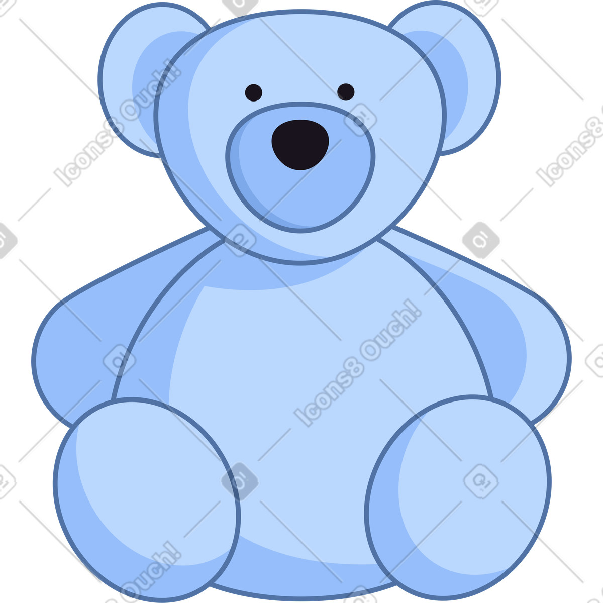 Bear illustration in Santa Camp style download in PNG, SVG