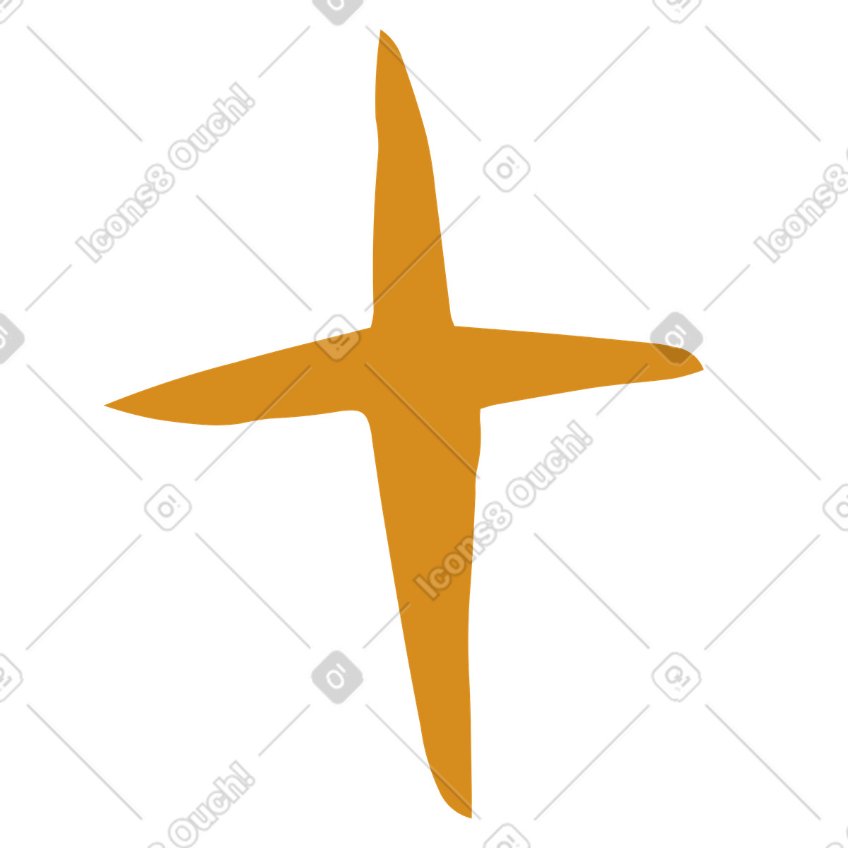 Star illustration sparks clipart image on a transparent background in PNG