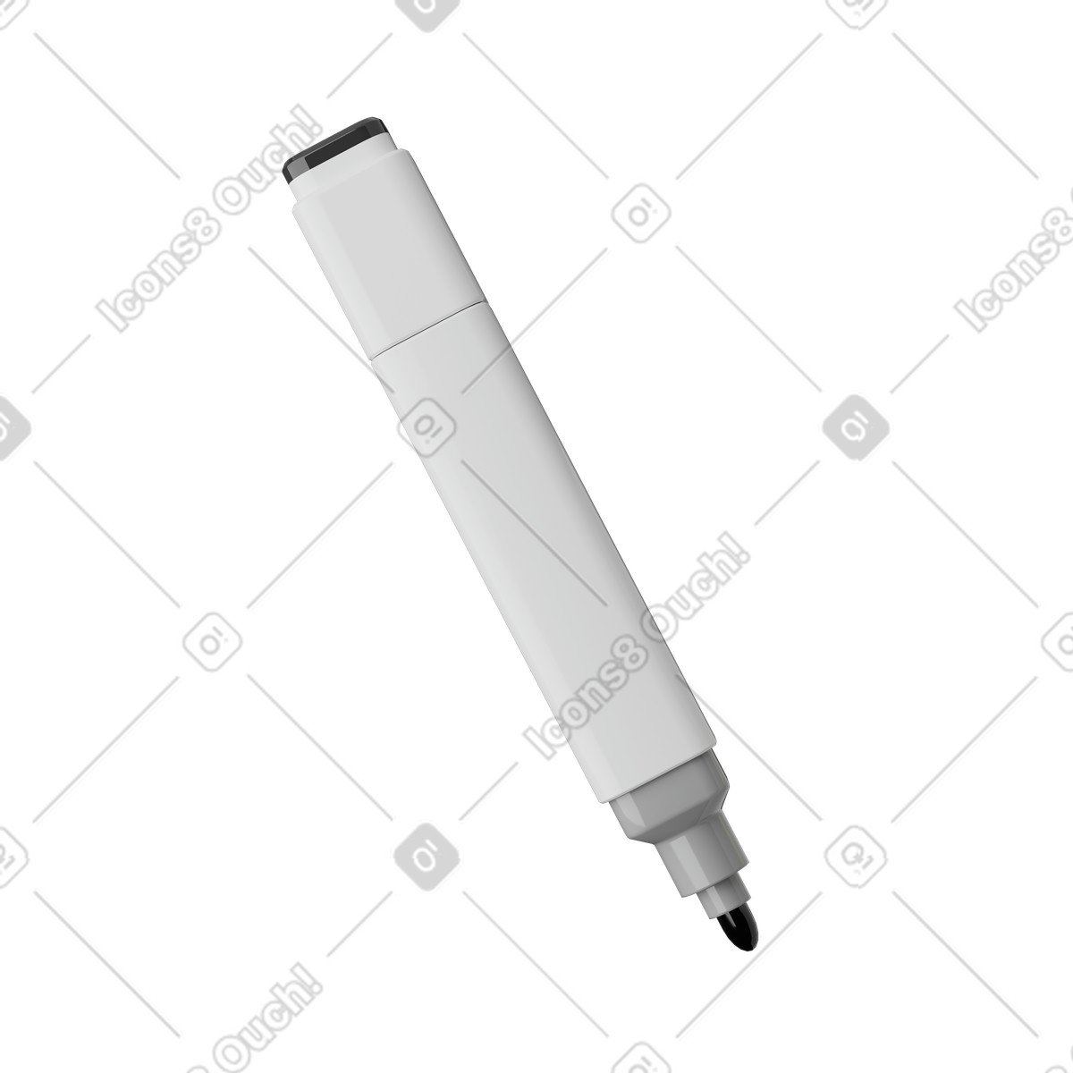 Professional Marker illustration in 3D Kindy style download in PNG, SVG