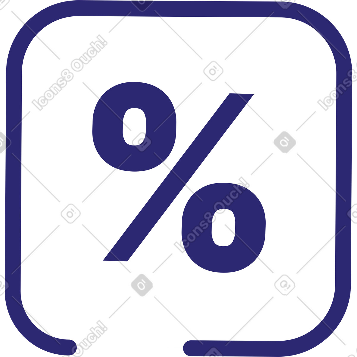 Illustration Icône de pourcentage dans le style Cut à télécharger aux formats PNG, SVG