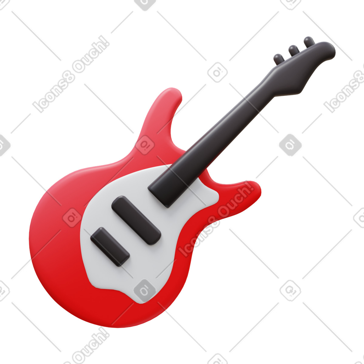 Ilustración Rock music en estilo 3D Fluency a descargar en PNG y SVG