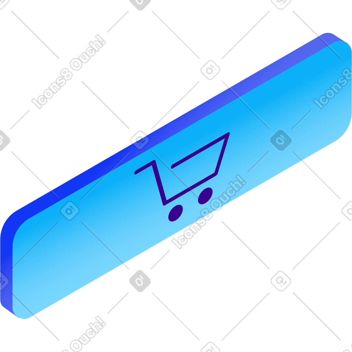 Ilustración Botón del carrito de compras en estilo Hi-tech a descargar en PNG y SVG