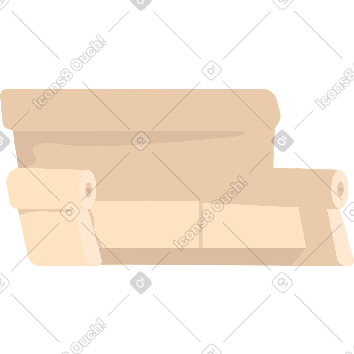 Ilustración Sofá en estilo Dizzy a descargar en PNG y SVG