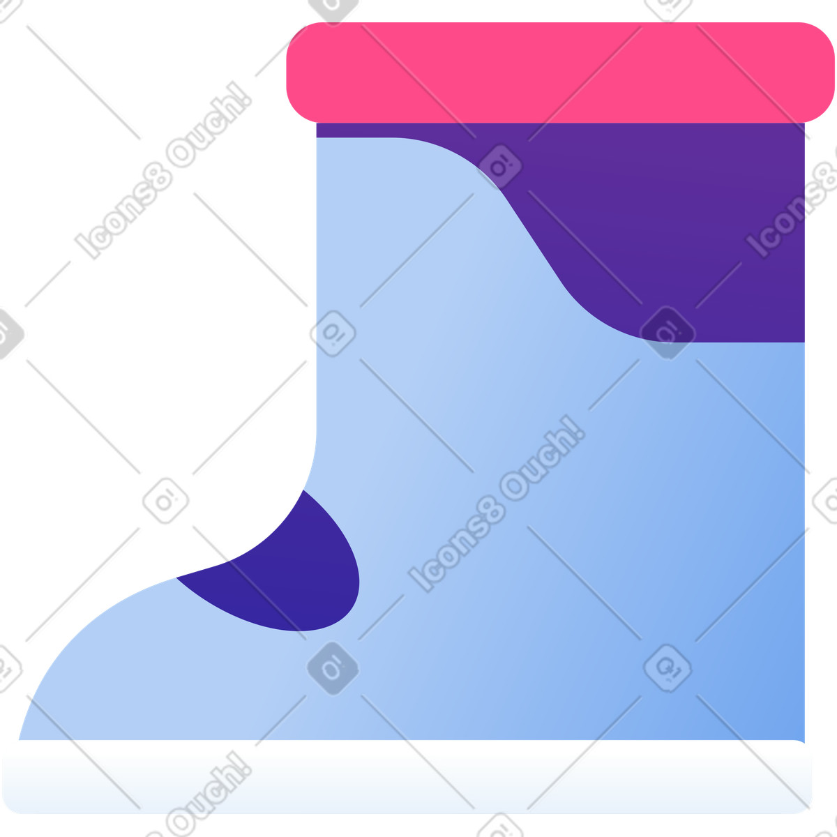 Ilustración Space blue boot en estilo a descargar en PNG y SVG
