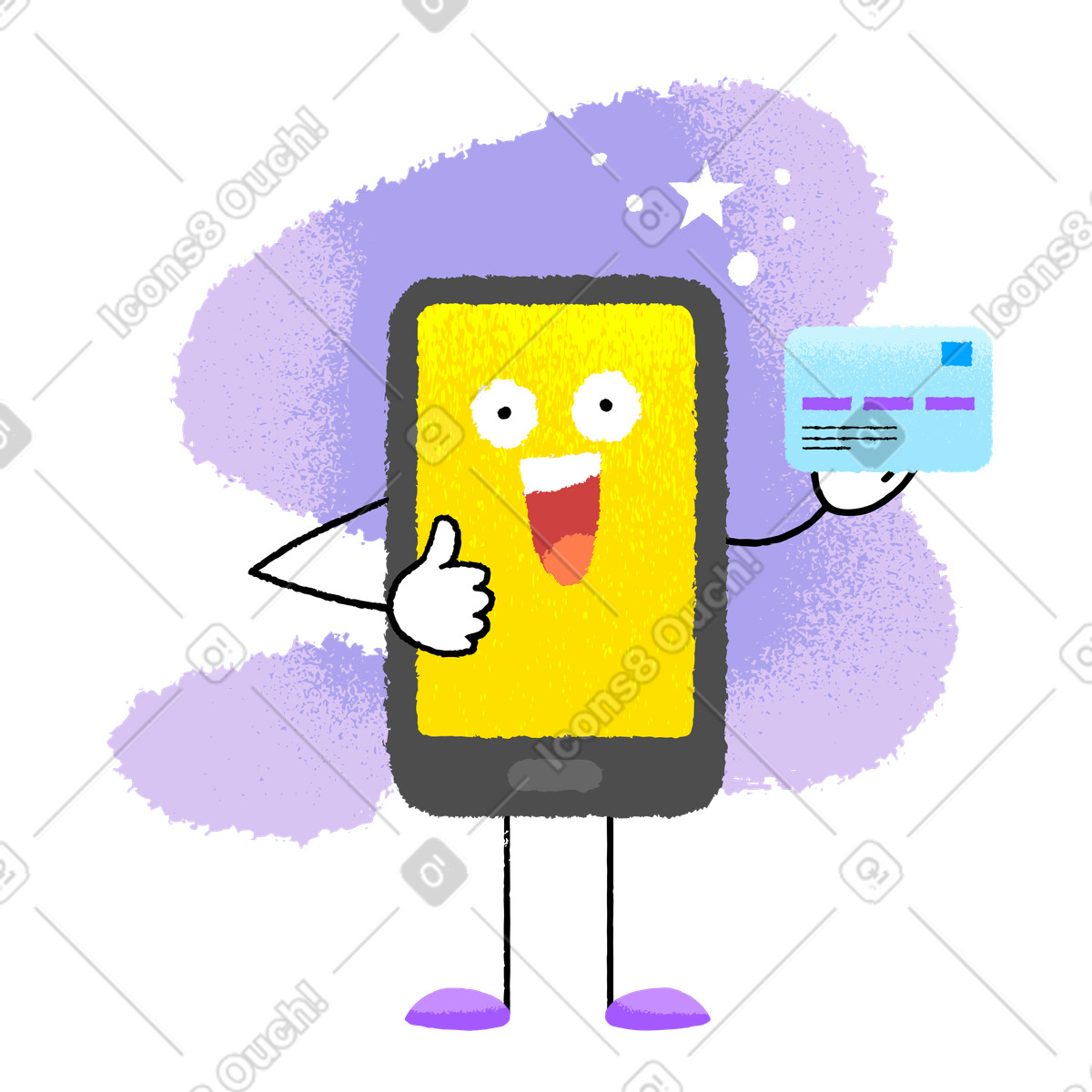 Payment processed illustration in PNG, SVG