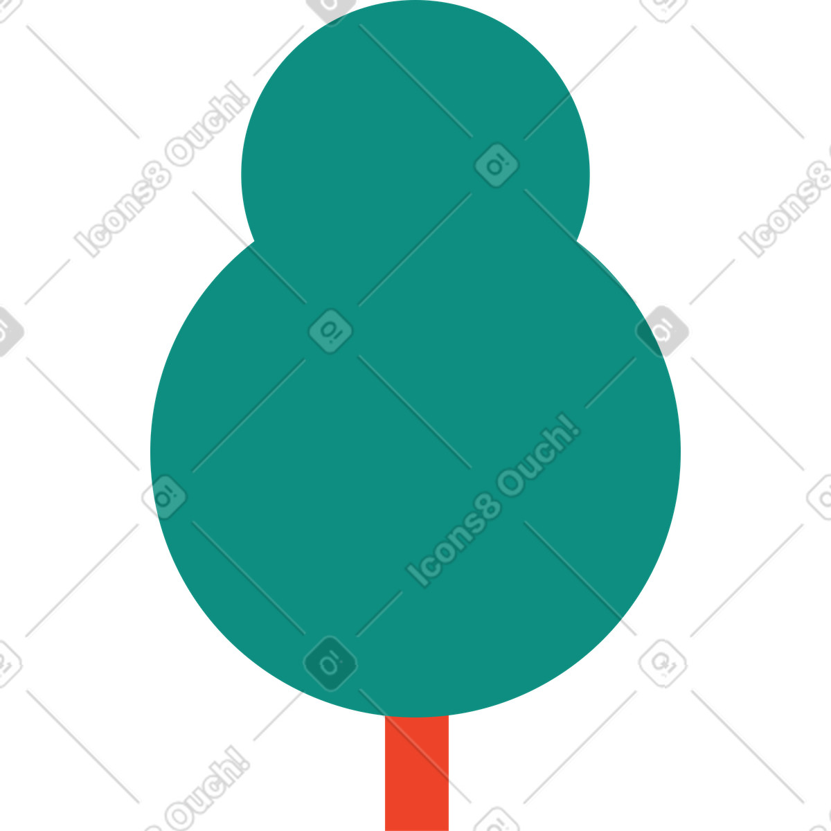 Albero illustrazione in stile Polar scarica in PNG, SVG