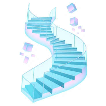 A sprawling staircase spiraling infinitely upward, defying the laws of architecture