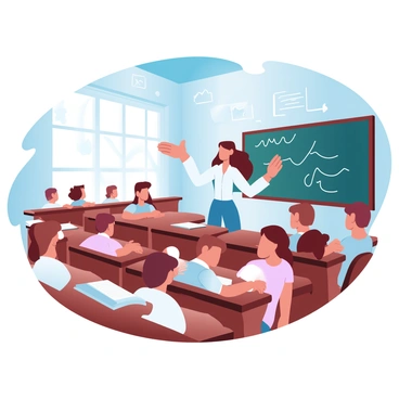 A teacher giving a sermon-like lesson in an old-fashioned schoolhouse to eager children