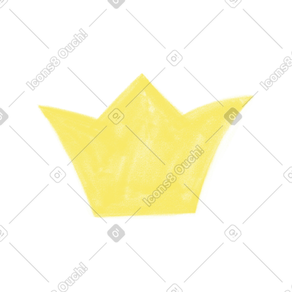 Ilustración Yellow crown en estilo Doodle a descargar en PNG y SVG